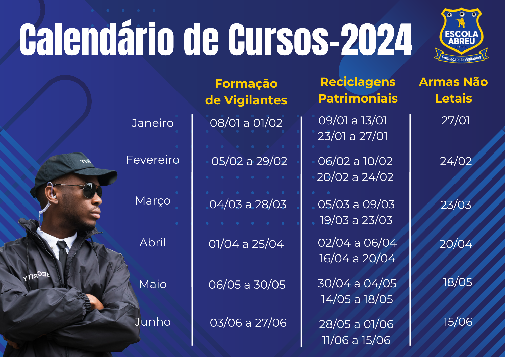 Calendario de turmas